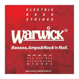 Warwick Red Strings 040-.130 – Set of 5 String Per Basso, Medium Light