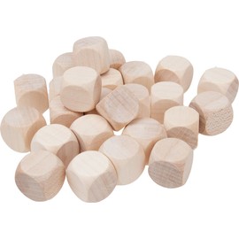 Gico Wooden Dice - Blank Cube - Prayer Cube - Craft Cube - Various Packs & Sizes, 16 mm