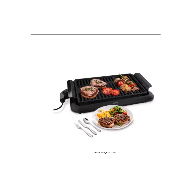 AIWA Watt Indoor Smokeless Grill 5 Temperature Settings Cleaning, Black