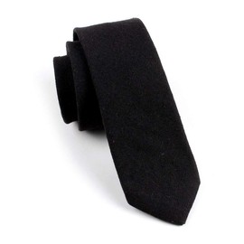 Elfeves Mens Boys Black Tiess Designer Fashion Necktie for Nighttime Formal Cocktail Party