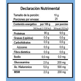 Colágeno hidrolizado especializado con marca patentada - Péptidos bioactivos especializados con Glucosamina y Ácido Hialurónico - BONE&JOINTS - 250 g