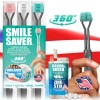 SMILE SAVER 360° * BRACES BRUSH * 3-Sided Toothbrush *