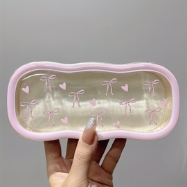 transparent Brillenetui Hardcase, Flaches Hartschalen Brillenetui für Sonnenbrille & Brille,brillenbox tragbare,glasses case Hardcase leicht & stoßfest, Brillen Aufbewahrungsbox, Geeignet für Damen