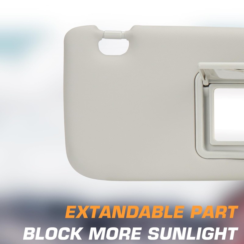 Left Driver Right Passenger Side Gray Sun Visor fit for