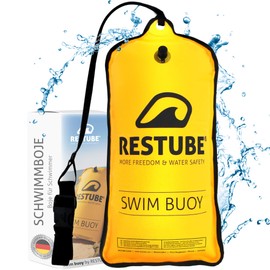 Restube Swimming Buoy with Adjustable Belt - 12.5 L Premium Safety Device for Open Water Swimming, 12.5 kg Buoyancy, PVC-Free - Ideal for Triathlons, Kayaking, Highly Visible