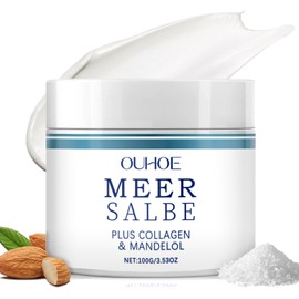 100G Meer Salbe PLUS Mit Kollagen Und Mandelöl Aktiv Meersalbe Gegen Hände Und Nägel Behandeln Meerwassersalbe Pflegt Trockene Haut, Beruhigt Gesicht Und Körper, Geeignet Für Alle Hauttypen