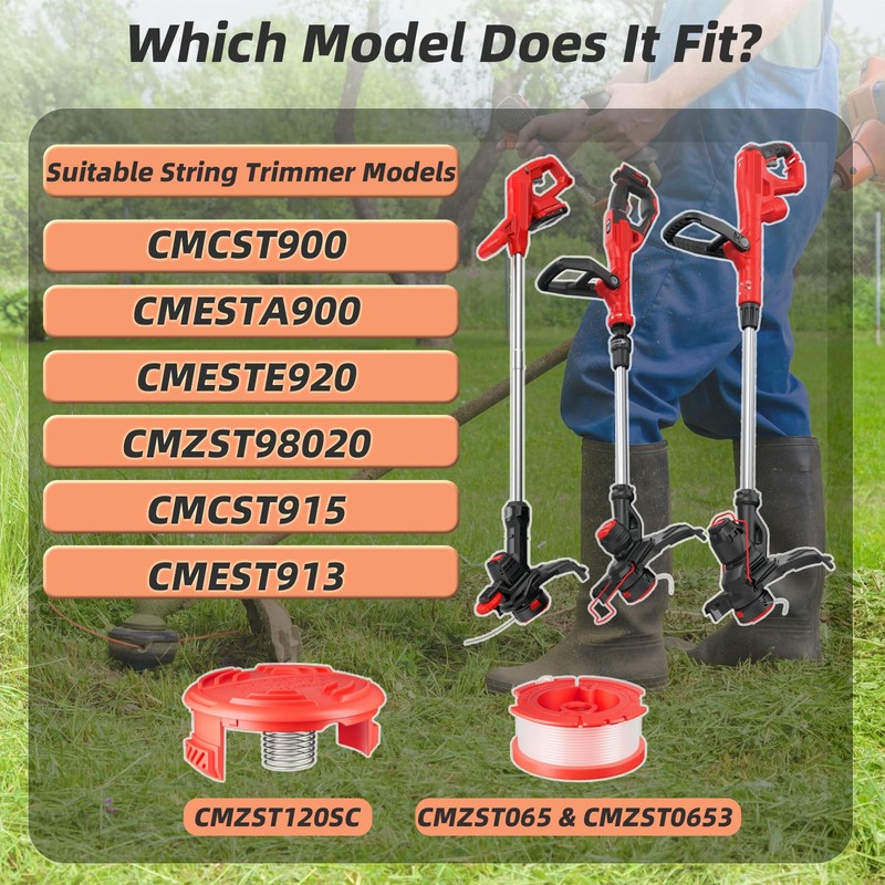 Chway 7 Pcs CMZST0653 Weed Eater Strings Compatible with Craftsman