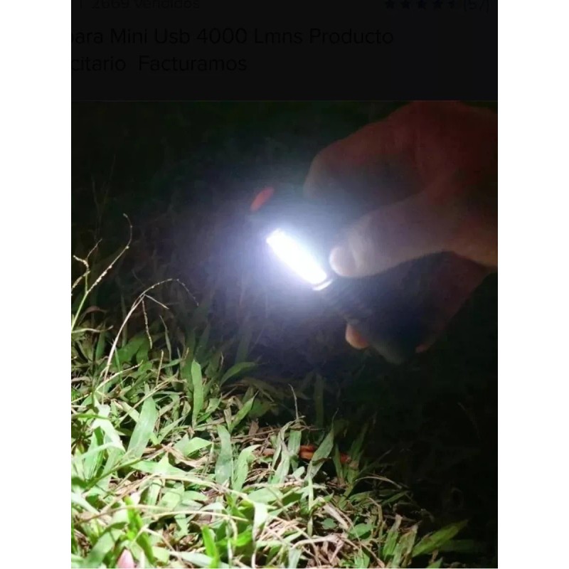 yunlong 5 Pzas Minilinterna Portatil Led,zoom,recargable,luz Lateral