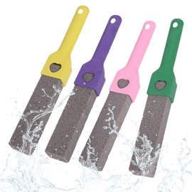 Defresit 4 Pack Pumice Stone Toilet Bowl Cleaner with Handle, Bathroom Cleaner Powerful Hard Water Stain Remover for Toilet Sink Kitchen(Multicolor)