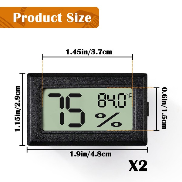 Palksky Palksky Bearded Dragon Tank Accessories, 2PCS Reptile Terrarium Thermometer