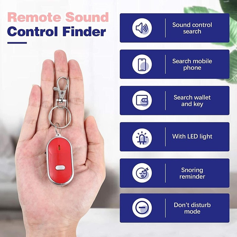 KeyFinder(Red), Keychain Locator for Finding Lost Keys, Smart Key Finder,