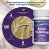 Simple Supplements Biotin 10,000mcg – High Strength Hair Growth &