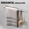 MIROAMZ 15inch Self Adhesive Hand Towel Holder/Bar, Stainless Steel Rustproof