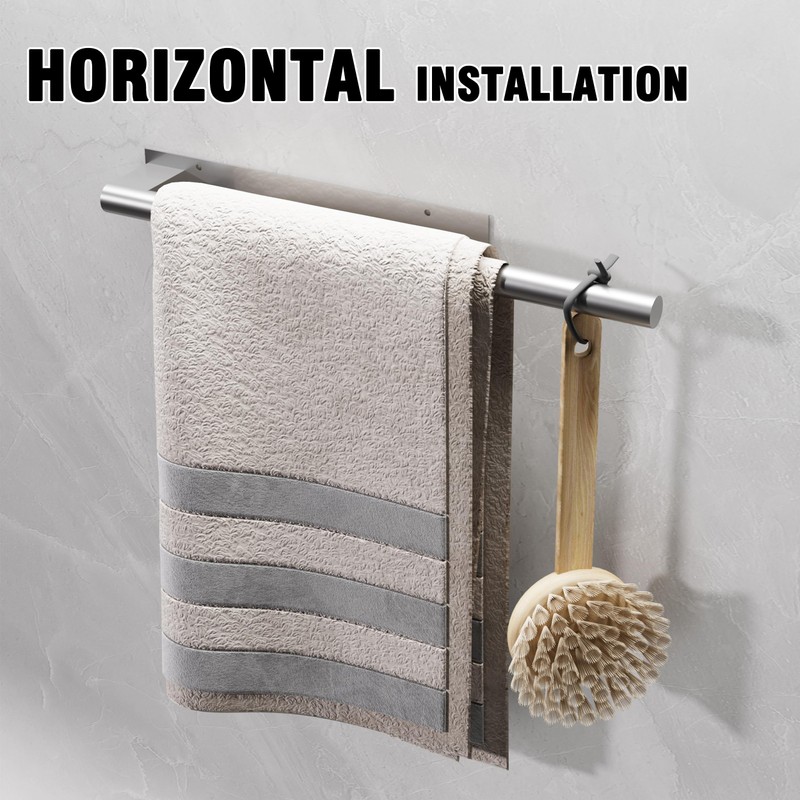 MIROAMZ 15inch Self Adhesive Hand Towel Holder/Bar, Stainless Steel Rustproof