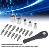 20Pcs Socket Wrench Screwdriver Set Ratchet Bit Tool Box Multifunctional