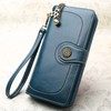 Women PU Leather Credit Card Holder Large Capacity Wallet Zipper
