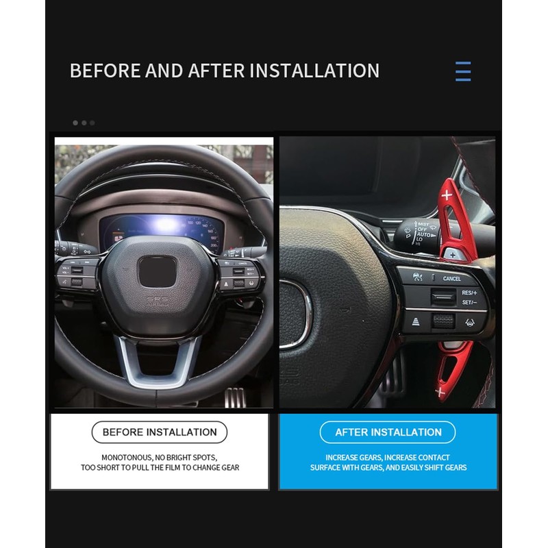 ontto Car Steering Wheel Shift Paddle Shifter Extension fit for