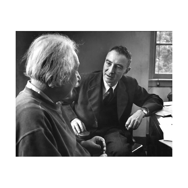 Albert Einstein and Robert Oppenheimer Photo