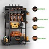 VDEVY Garage Power Tool Organizer Cart with Charging Station, Garage
