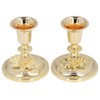 2Pcs Metal Candle Stand Good Stability Multifunctional European Simple Candle