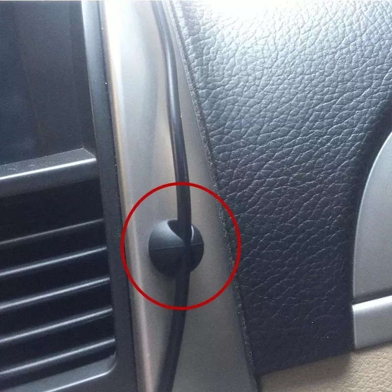 Estuchelandia 20 Clip Fijador Cables Alambres Para Coche Auto Casa