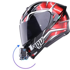 Lupholue Motorcycle Helmet Chin Mount Kits with Adhesive Curved Pads Compatible with GoPro Hero 12, 11, 10, 9, 8, 7, (2018), 6 5, Hero Black, Session, Xiaomi Yi, SJCAM, Campark (Version 2)