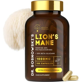 Dr Sosnowski's BioActive Lion's Mane Mushroom Capsules | Potent 1000mg High Strength Lion's Mane Extract (120 Capsules)