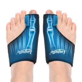 Luguiic 2-Pack Foot Ice Pack Wraps – Non-Slip Bunion Relief Socks with Hot & Cold Therapy for Gout, Swelling, Plantar Fasciitis, Hallux Valgus, and Sports Injuries