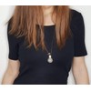 Dandelion Leather Necklace Bird Real Boro Glass & Dandelion