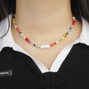 KELITCH Boho Pearls Necklaces Rainbow Choker Necklaces Women Miyuki Beaded