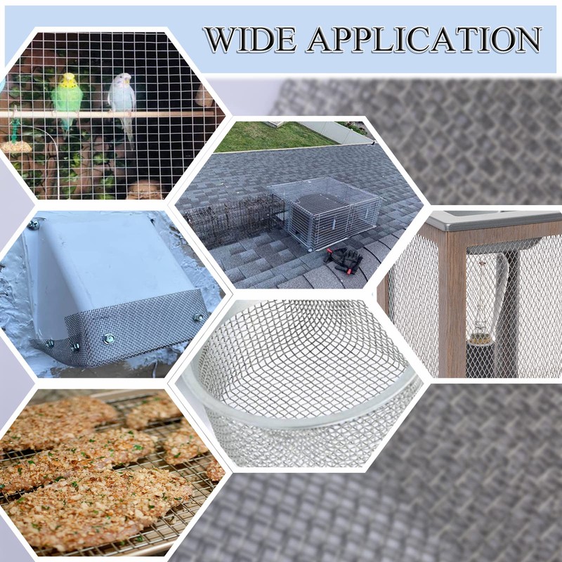 Valchoose 2 Pack 304 Professional Wire Mesh Panels, 310mm×610mm Aperture