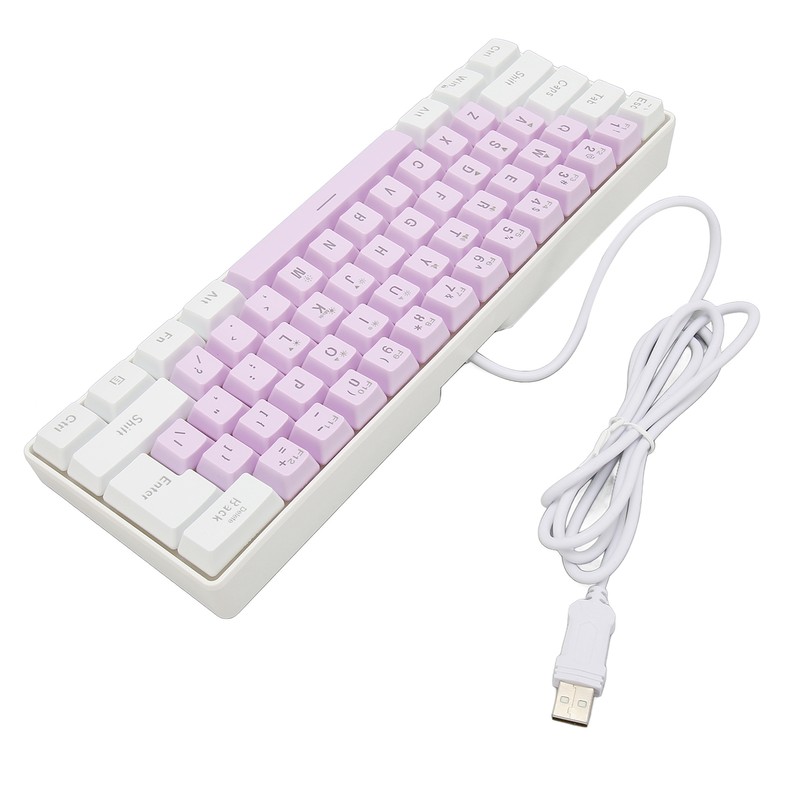 Gaming Keyboard USB 61 Keys Ergonomic Contrast Color 6 RGB