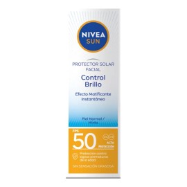 Protector Solar Facial Nivea Sun Control Brillo Efecto Matificante Instantáneo Fps 50ml