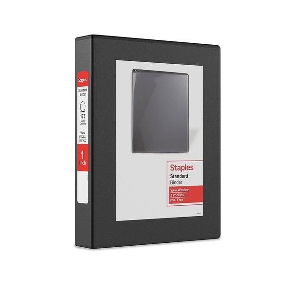 Staples 580917 1-Inch Standard 5-1/2-Inch X 8-1/2-Inch Mini View Binder