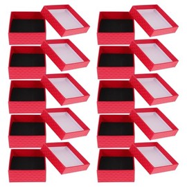 LALAFINA Caja De Regalo Para Joyería 10 Piezas Caja De Joyería Para Anillo Collar Pulsera Y Aretes Con Relleno De Esponja 2.95 X 2.95 X 1.37 in Para U