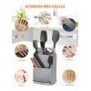 Seasky Porta Cubiertos 8 Compartimentos Soporte Tapa Ollas 2 Caras