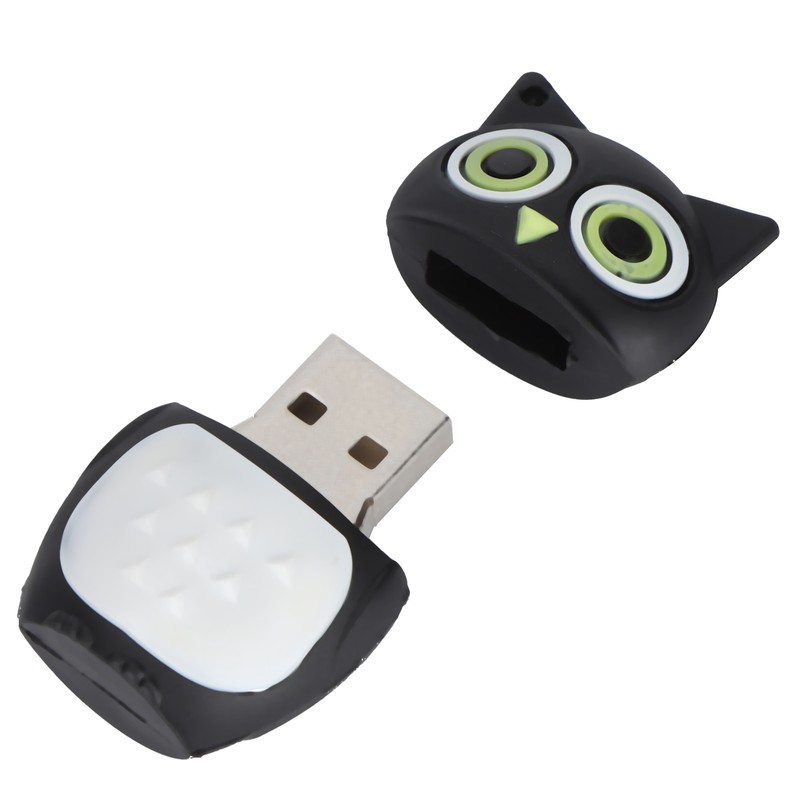 Cartoon U Disk Black Owl Appearance High Speed Bulk Storage