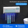 UV Toothbrush Sanitizer Toothbrush Holder Wall Mounted with Sterilizer and