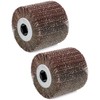 QWORK Flap Sanding Wheel, 2 Pack Wire Drawing Polishing Wheel,