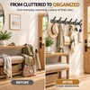 No-Drill Aluminum Wall Hooks for Clothes & Towels – 6-Hook