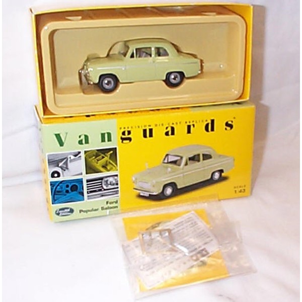 Corgi vanguards ford sunburst yellow saloon car 1.43 scale limited