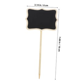 Healifty Pantry Labels 10pcs Mini Chalkboard Stake Mini Wood Chalk Board Blackboard Plant tag on Stake Kids Chalkboard