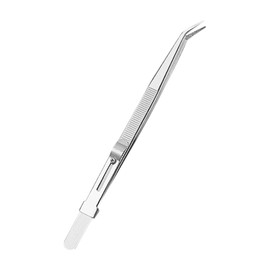 IWOWHERO Heavy-Duty Stainless Steel Jewelry Tweezers for Beads and Crafting Ergonomic Non-Magnetic Design Precision Grip for Electronics and Jewelry-Making Tools