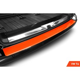 Luxshield Car Bumper Protector Set for VW T6 I 2015-2024 - Rear Bumper guards for cars, anti scratch, Paint Protection For Sill - Transparent
