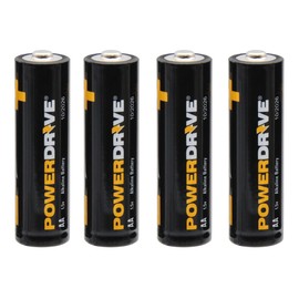 PowerDrive AA Alkaline Battery PD4AA 4-Pack Double A Batteries
