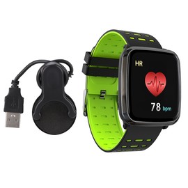 Waterproof Rate Monitoring Sports Step Watch Bracelet Bluetooth Smart Wristband Black Green