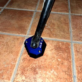 ZEXDDI Suitable for B&MW F800GS F900GS F850GS F750GS Adventure Kickstand Plate Motorcycle CNC Side Stand Extension Pad F850 GS Adventure F 750 850 GSA F 900 GS ADV (Blue)