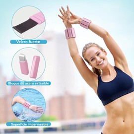 2PCS Pesas para Tobillos y Muñecas, Pulsera de Silicona Ajustable, Tobillos y Muñecas, Pesas de Silicon para Pilates,Yoga, Correr, Entrenamiento de Fuerza de Tobillo, Muñeca, Brazo y Pierna (2x0.5lb)