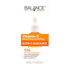 Balance Active Formula Vitamin C Brightening Serum - 3% Vitamin C for Radiant Skin, Dark Spot Corrector, Lightweight & Non-Sticky, Smooths and Revitalises - 30ml