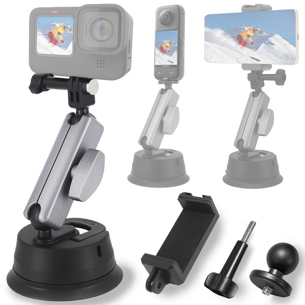 FiTSTILL Go Pro INAST Suction Cup Holder with 360° Dual